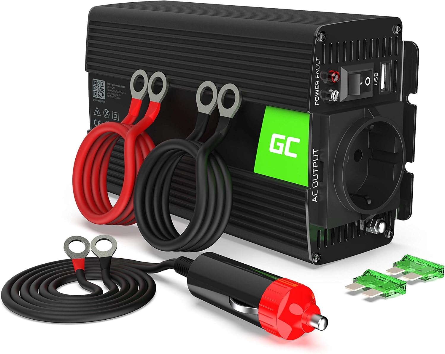 Convertisseur de Tension 12V 220V Pure Sinus Green Cell 500W